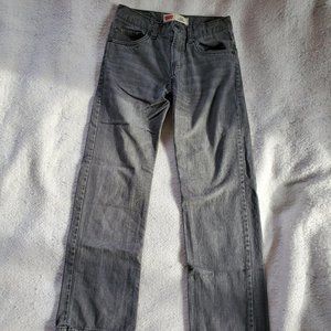 Levis 514 Straight Leg Gray Jeans, Sz 16 Reg (28 x 28)